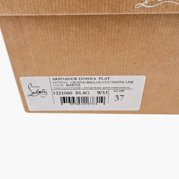 Christian Louboutin Arpoador Navy Drawstring Sock Sneakers Size 37 US 7 Women's - Picture 15 of 15